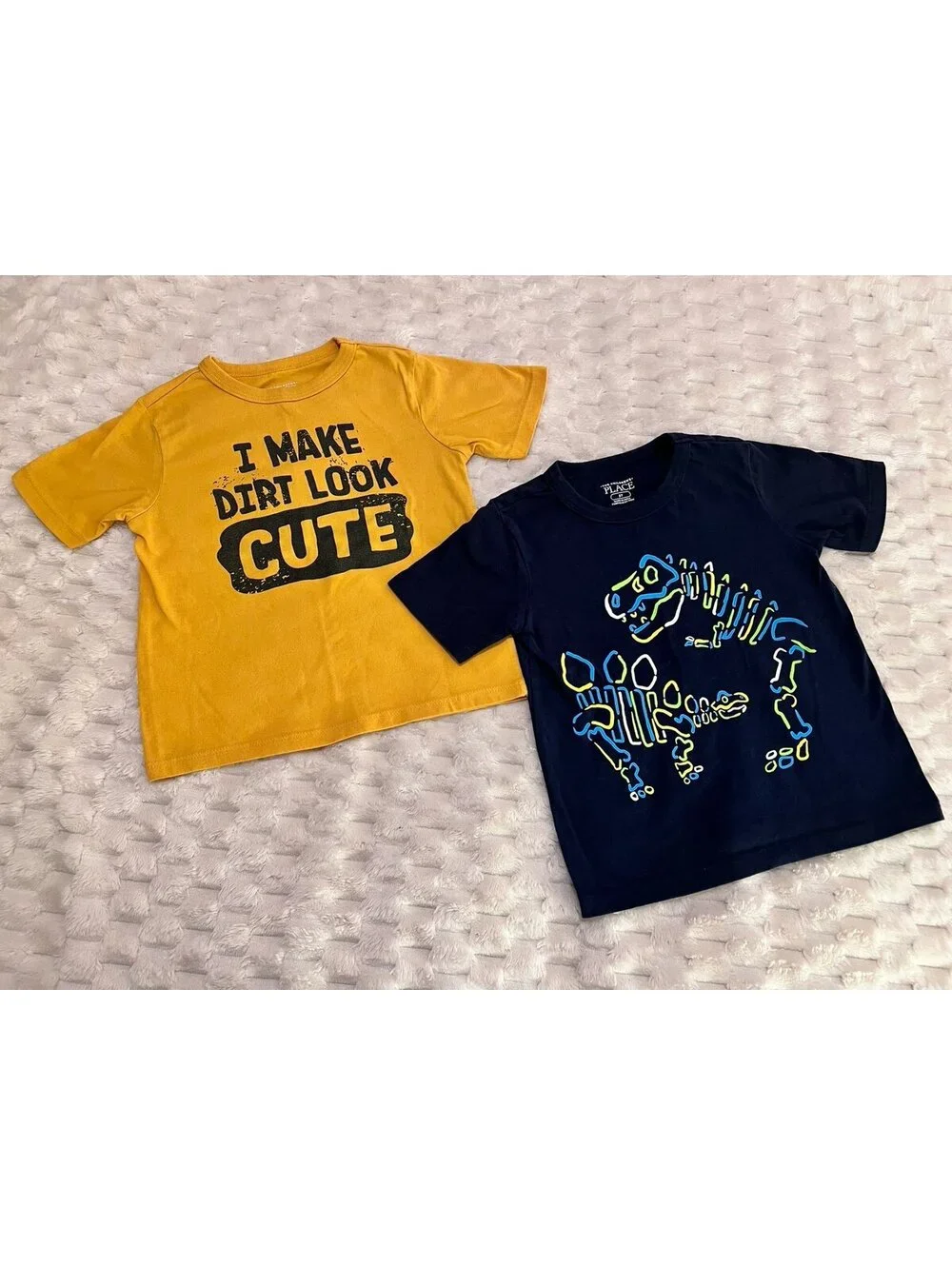 TCP Toddler Boy Short Sleeve T-Shirt Set, 2k (3T) Dinos & I Make Dirt Look Cute